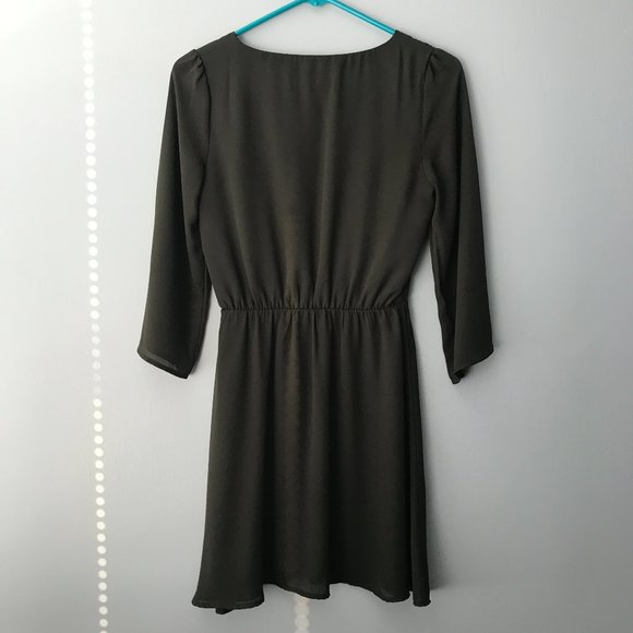 Forever 21 Dark Green Dress - Picture 2 of 8